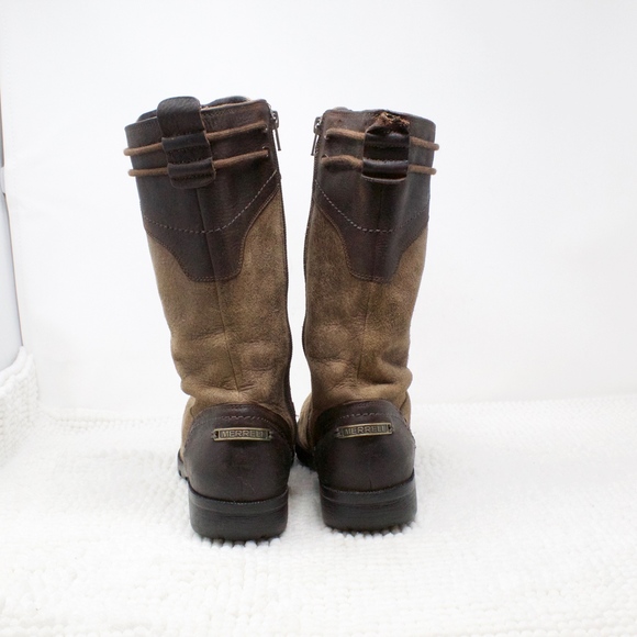 Merrell Vera Mid Barnwood Distressed Boots Size 10 - Picture 5 of 8